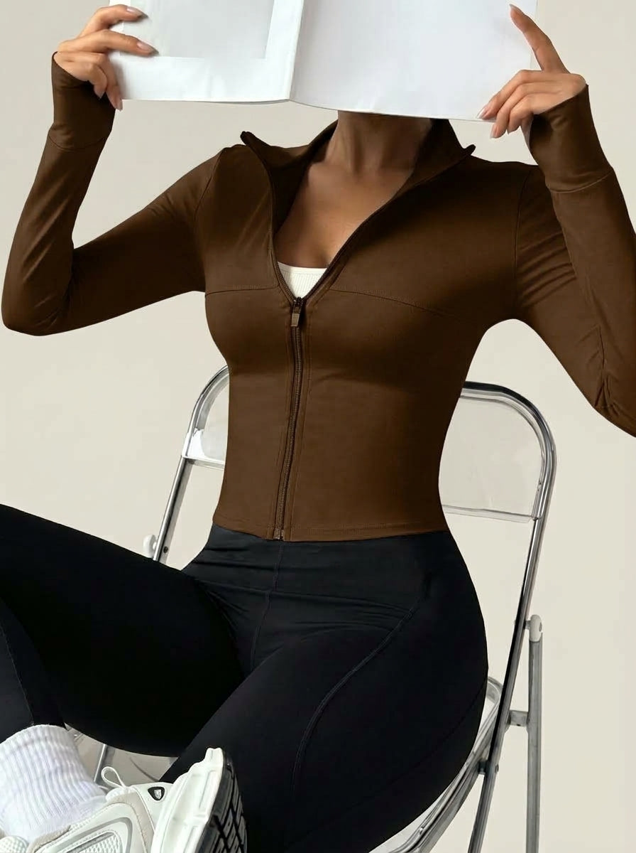 Chaqueta Deportiva Marron Chocolate