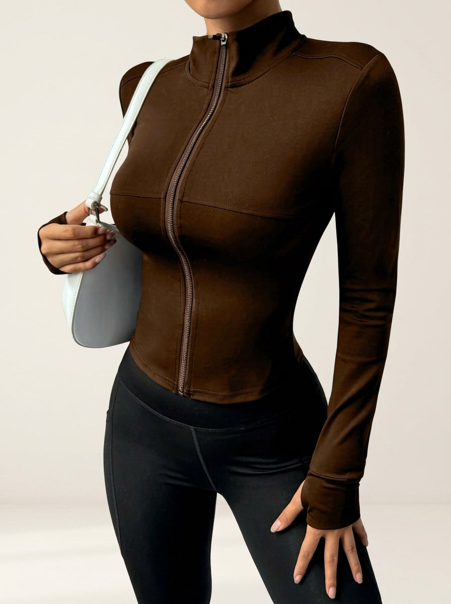 Chaqueta Deportiva Marron Chocolate