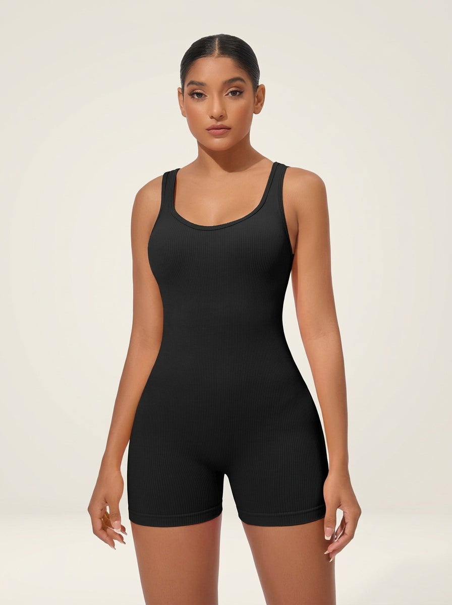 Enterizo Short Deportivo Negro