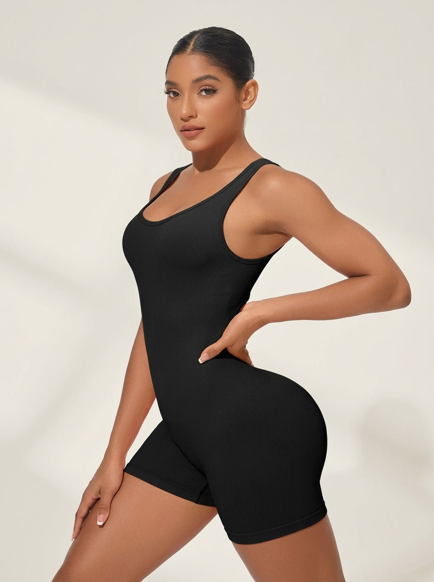 Enterizo Short Deportivo Negro