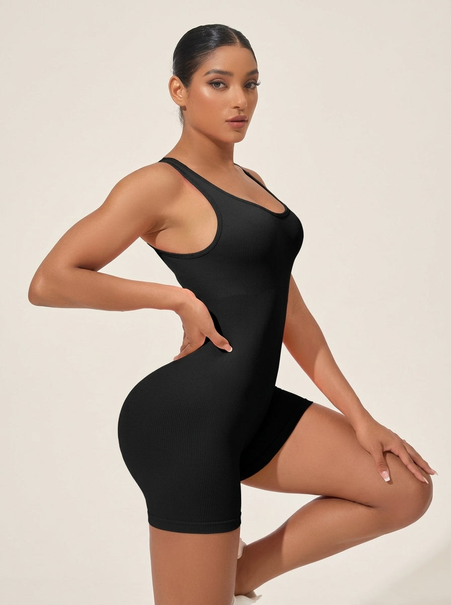 Enterizo Short Deportivo Negro