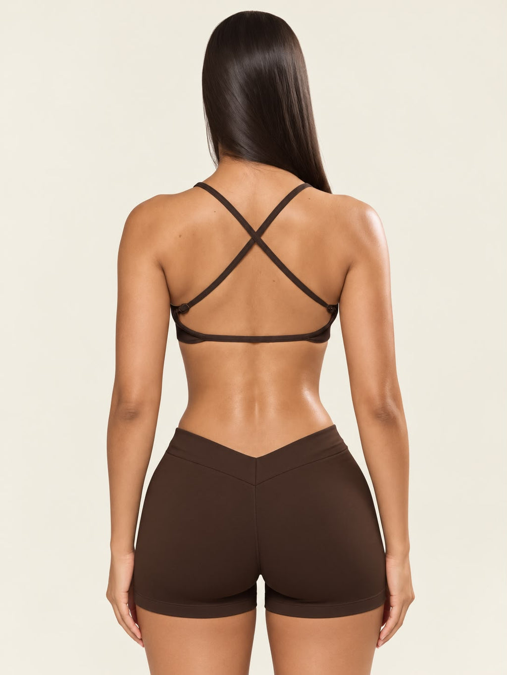 Conjunto Top y Short Marrón Chocolate