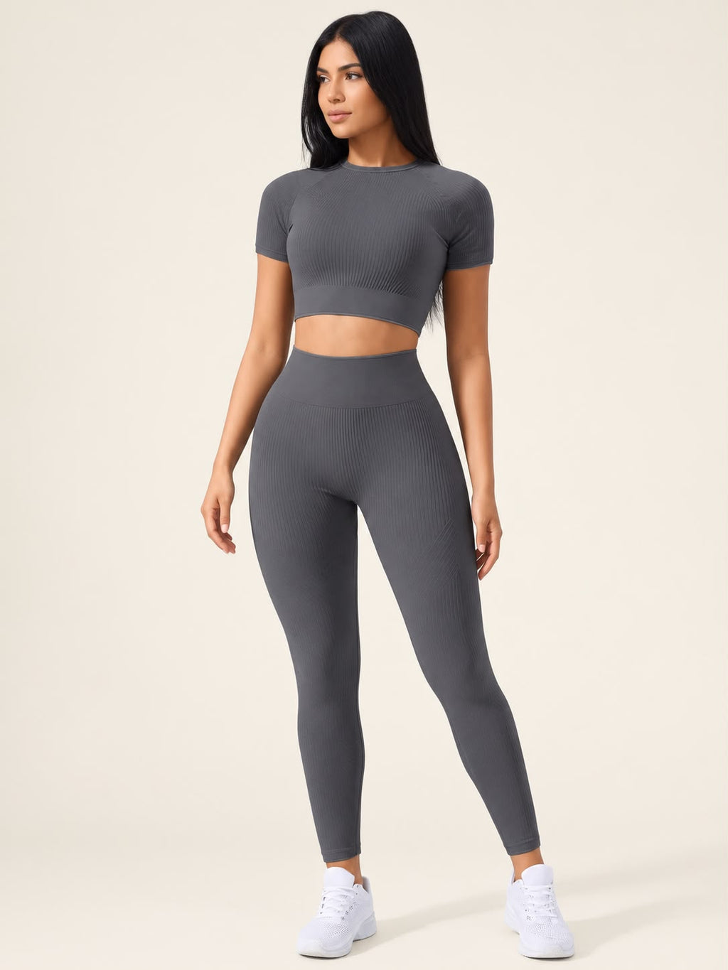Conjunto Manga Corta y Pantalón Gris