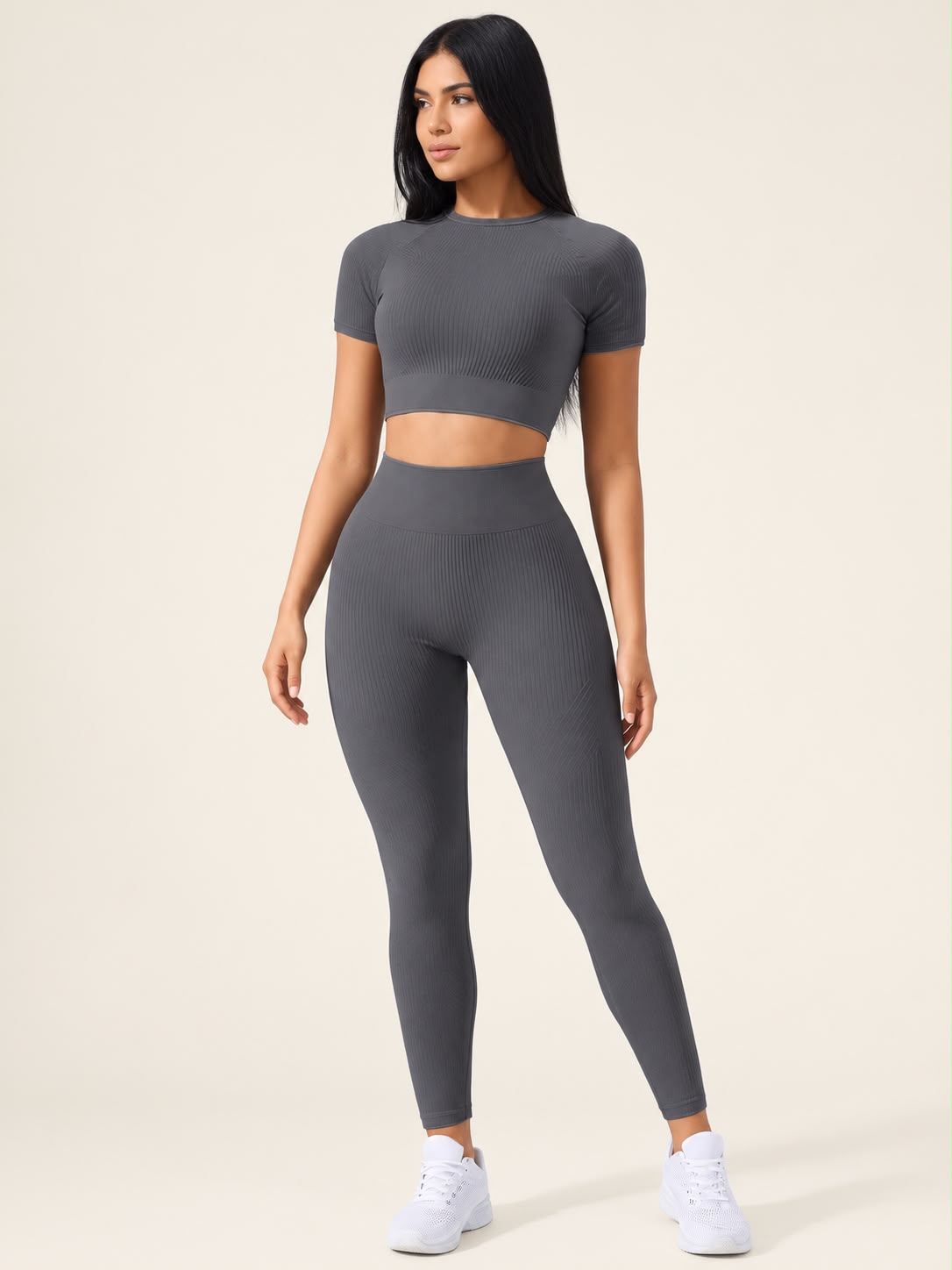 Conjunto Manga Corta y Pantalón Gris