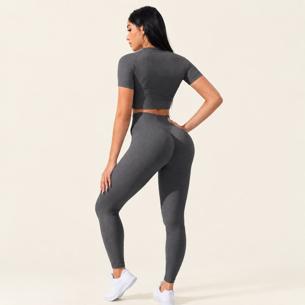 Conjunto Manga Corta y Pantalón Gris