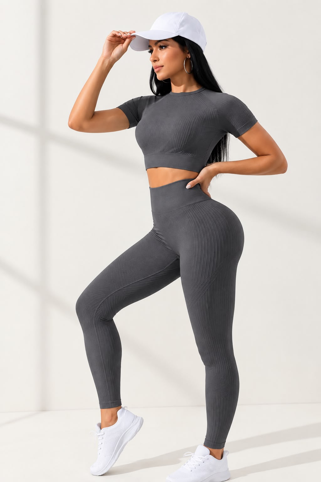 Conjunto Manga Corta y Pantalón Gris