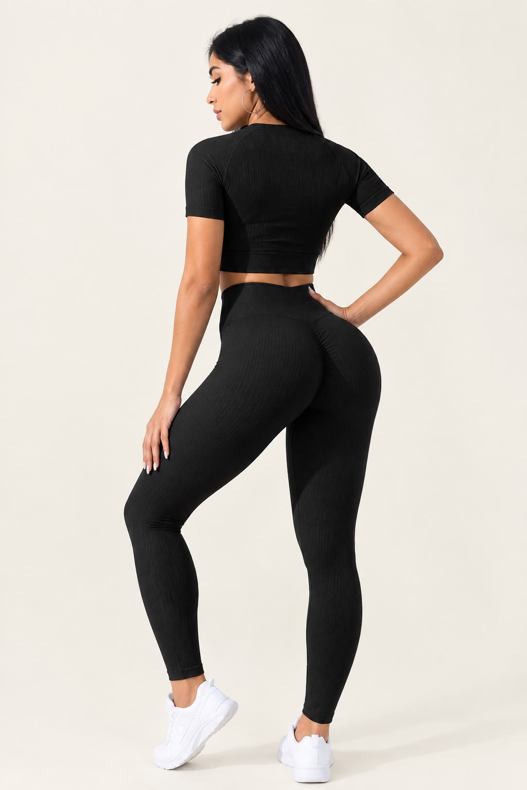 Conjunto Manga Corta y Pantalón Negro