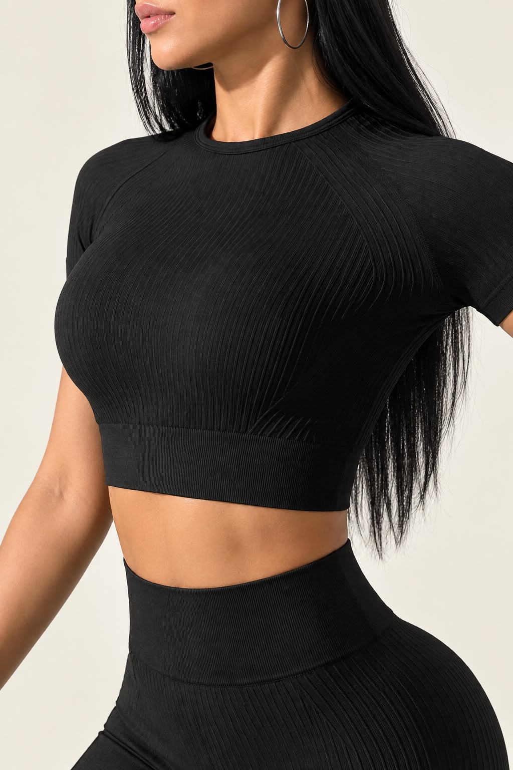 Conjunto Manga Corta y Pantalón Negro