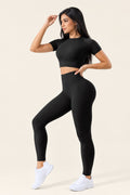 Conjunto Manga Corta y Pantalón Negro