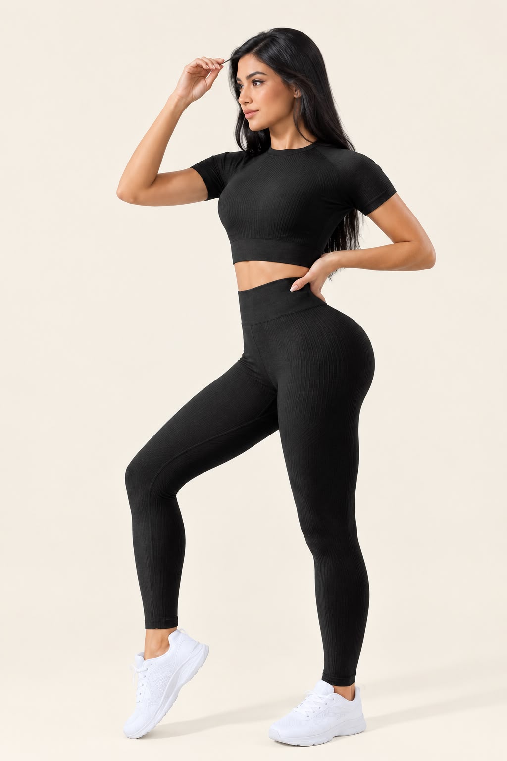 Conjunto Manga Corta y Pantalón Negro