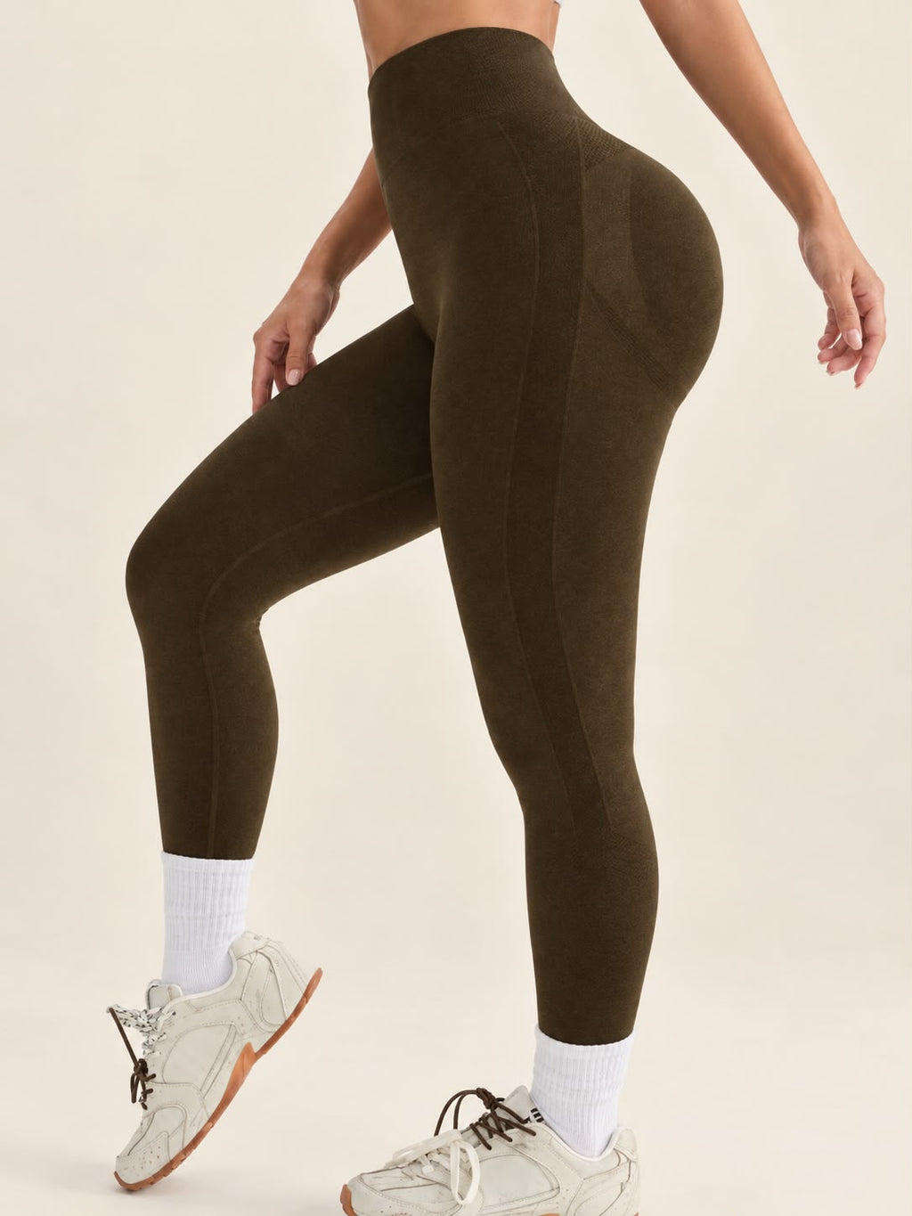 Leggins push up color marrón