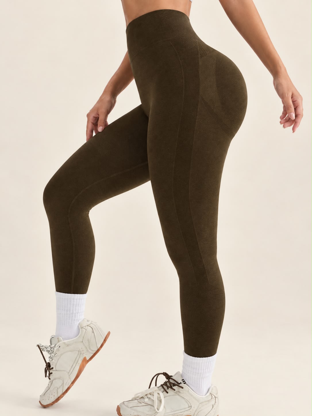 Leggins push up color marrón